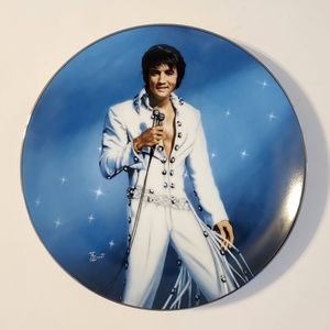 Vtg Elvis Presley "King of Las Vegas" Plate 1991
